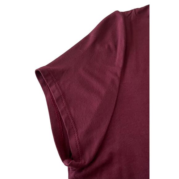 CY FASHION CAP SLEEVE, HIGH-LOW ASYMMETRICAL MAXI DRESS, WOMENS, M, CRANBERRY - Picture 8 of 10